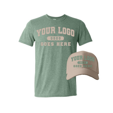 Youth Combo CK01 Khaki / Heather Forest Green Tee